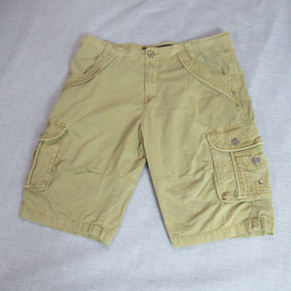 XRay Mens Shorts Size 36 Tan British Khaki Twill Double Pocket Cargo Skater Punk